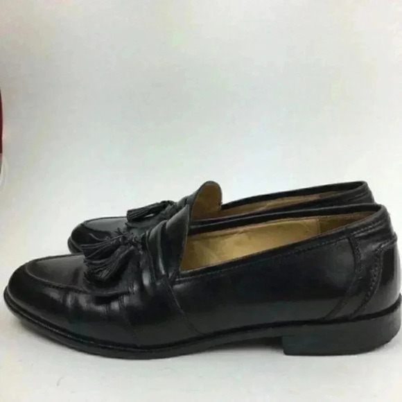 Johnston Murphy Mens Loafers Black Italian Leather - Picture 2 of 8